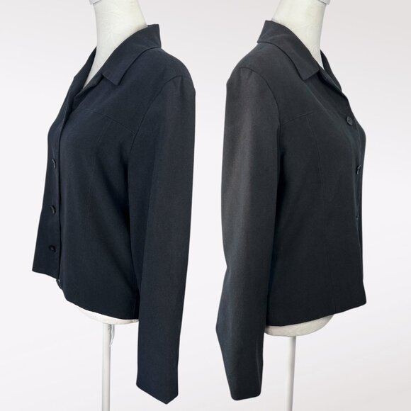 Vintage Gap Classic Tailored Button Front Jacket Blazer Black Size Medium - Picture 4 of 10